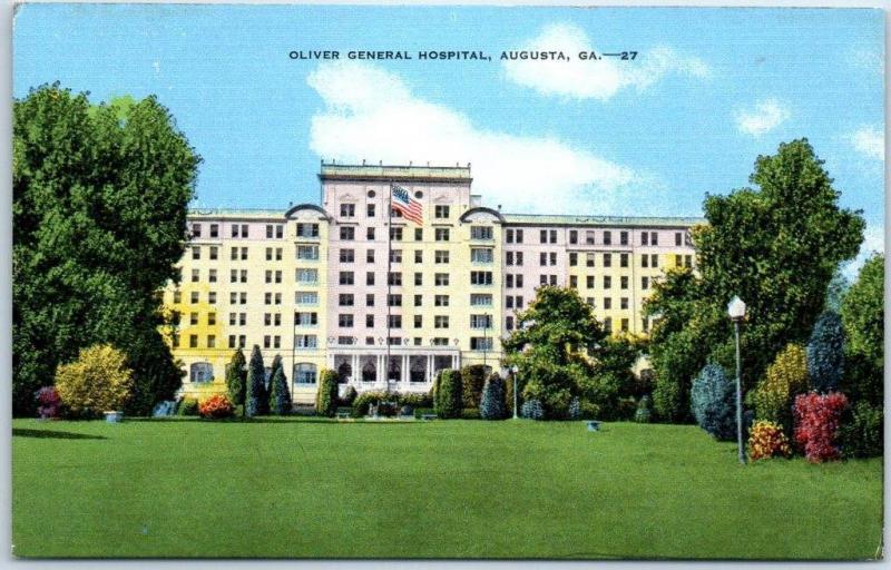 Augusta Postcard OLIVER GENERAL HOSPITAL Building View KROPP