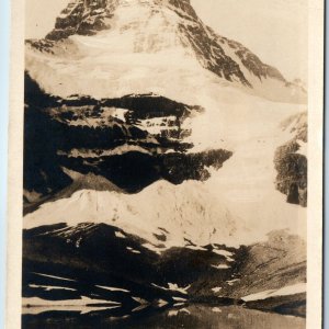 c1910s Canada Mount Assiniboine RPPC Pyramid Lake Magog Real Photo Postcard A95