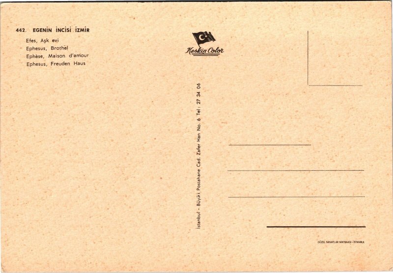 Postcard Greece Ephesus Brothel