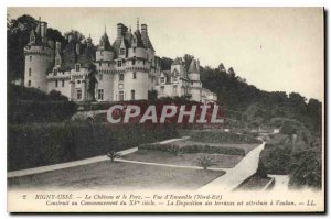 Postcard Old Rigny Usse Chateau Park and North East Overview