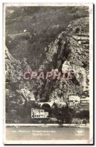 Postcard Moderne Menton Ventimiglia Grimaldi Pont St Louis