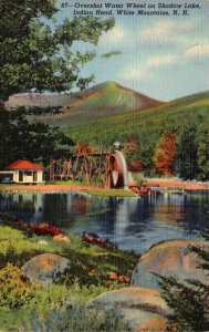 New Hampshire Indian Head Overshot Water Wheel On Shadow Lake 1947 Curteich