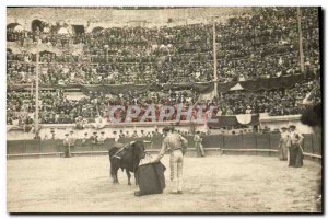 PHOTO CARD Nimes Bullfight Bullfight Put to death