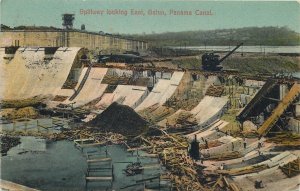 Spillway looking East Gatun Panama Canal Zone under construction 1913