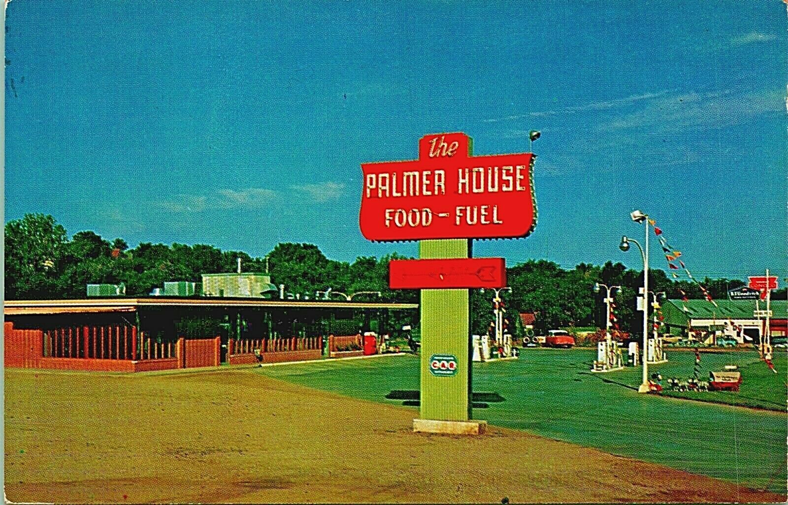 Palmer Maison Restaurant Conoco Station Sioux Chutes SD Unp Vtg Chrome
