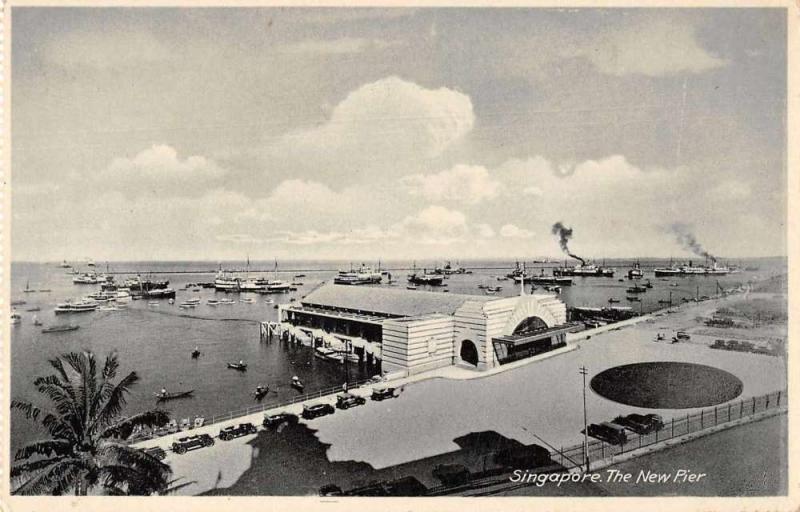 Singapore The New Pier Birds Eye View Vintage Postcard JB626728