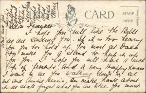 Christmas Children Girls with Fancy Hats Embossed c1910s Postcard