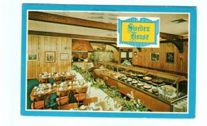 Sweden House Restaurant Interior 1975 postcard