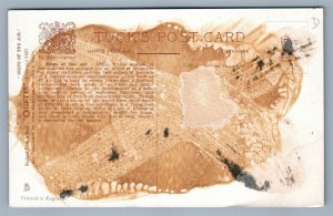 CLEMENT BAYARD II DIRIGIBLE & DREADNOUGHT BATTLESHIPS ANTIQUE POSTCARD 