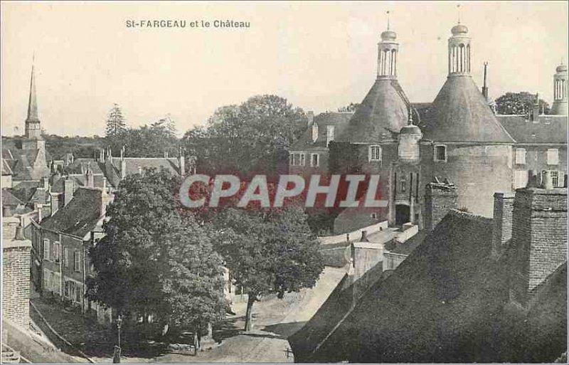 Old Postcard St Fargeau and Chateau