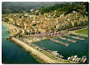 Postcard Moderne Menton Vue Generale New Port