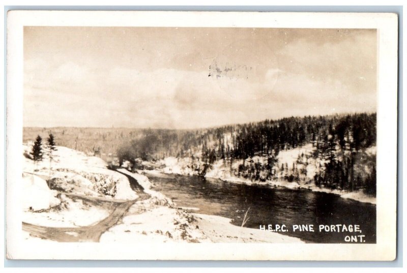 1973 H. E. P. C. Dam Pine Portage Niagara Falls Ontario RPPC Photo Postcard
