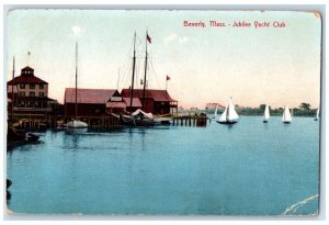 c1910 Jubilee Yacht Club Pier Beverly Massachusetts MA Vintage Antique Postcard 