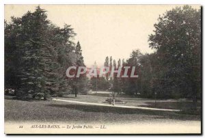 Old Postcard Aix les Bain The Public Garden