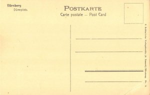L165 Germany Nuernberg Duererplatz Square Statue vintage postcard