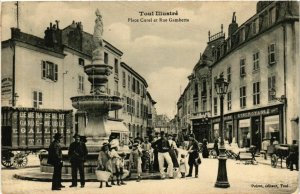 CPA TOUL Place Curel et Rue Gambetta (864770)