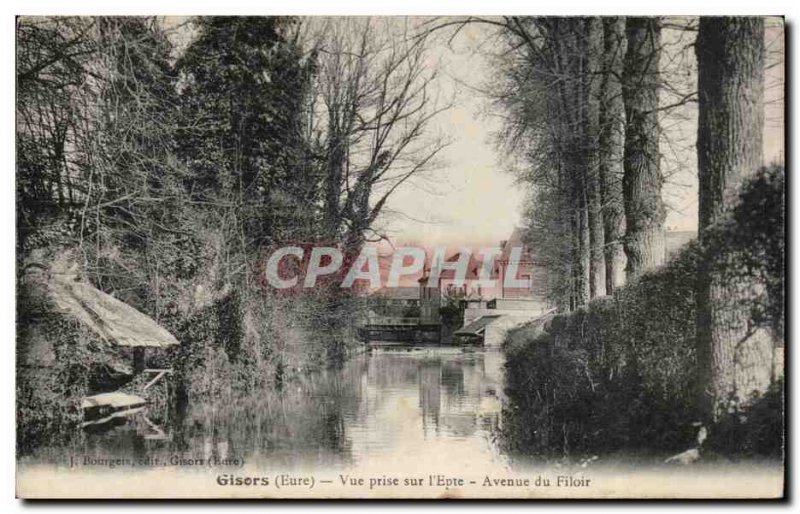 Old Postcard Gisors View taken on the & # 39Eure Avenue Bullseye