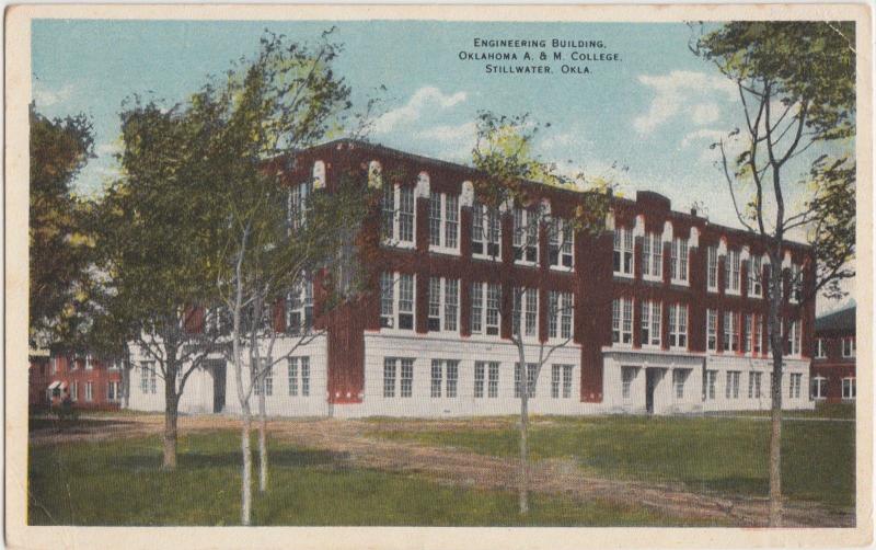 Oklahoma OK Postcard c1910 STILLWATER Engineering Building A&M COLLEGE