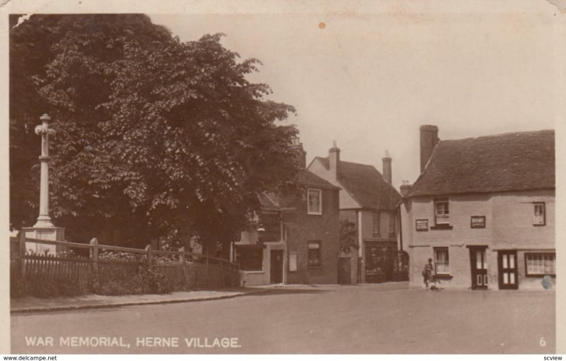 RP: War Memorial , HERNE Village , UK , 1927