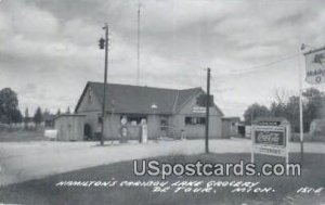 Real Photo - Hamilton's Caribou, Coca Cola, Gas Statioon - Lake Grocery, Mich...