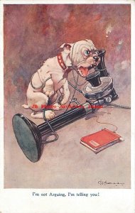 George Studdy, RPS Series, I'm Not Arguing, I'm Telling You! Dog on Telephone