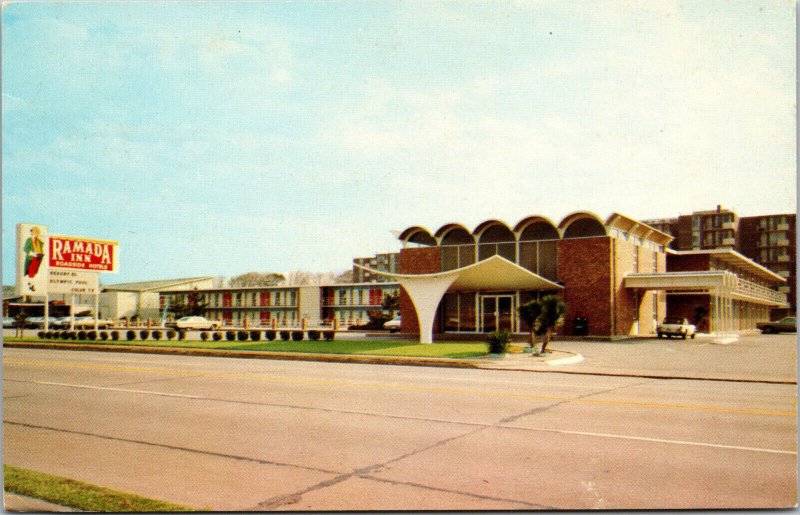 Vtg Ramada Inn Ocean View Resort Norfolk Virginia VA Unused Postcard