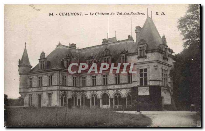 Old Postcard Chaumont sur Loire the castle of Val Schoolchildren