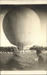 Hot Air Balloon Minneapolis MN c1910 Edward Bromley Real Photo Postcard