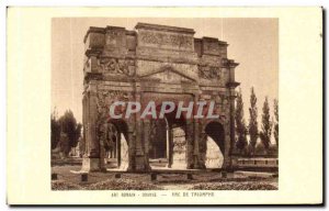 Postcard Ancient Roman Art Orange Arc De Triomphe