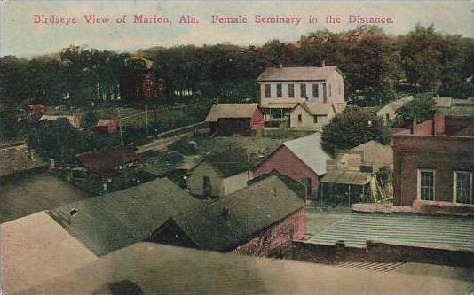 Alabama Marion Birds Eye View Female Seminary In The Distance