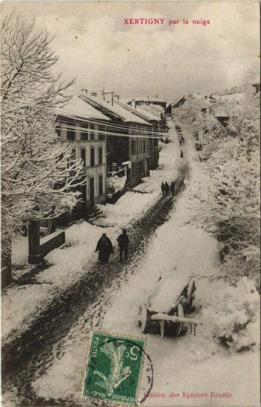 CPA XERTIGNY par la neige (119019)