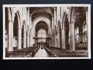 Surrey CROYDON MINSTER St. John's Church Interior - Old RP Postcard