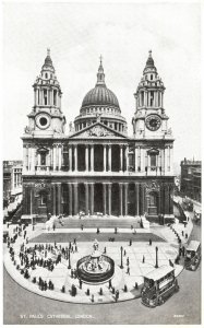 Vintage Postcard 1920's St. Paul's Cathedral Church London UK Christopher Wren