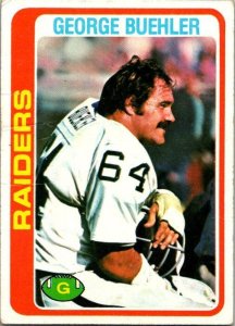 1978 Topps Football Card George Buehler Oakland Raiders sk7411