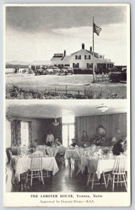 Trenton Maine~Lobster House~Roadside Shore Dinners~Wait Staff~1930s Cars~B&W PC 