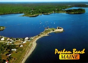 Maine Popham Beach Aerial View