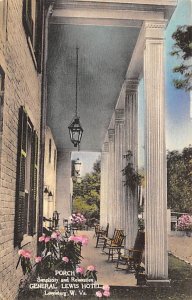 Porch, General Lewis Hotel - Lewisburg, West Virginia WV  