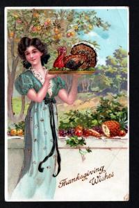 U.S. 1914 Picture Postcard Thanksgiving Wishes!