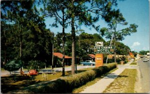 Log Cabins Motel, U.S. 98, Panama City FL Vintage Postcard Q65