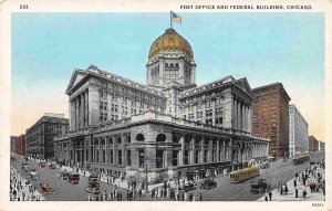 Post Office & Federal Building Chicago Illinois 1930s postcard