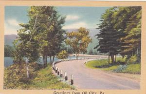 Greetings from Oil City PA, Pennsylvania - Linen