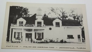 Pattis Italian American Restaurant Jacksonville Florida Vintage Postcard