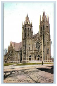 C. 1910 St James Methodist Church Montreal Postcard P191E