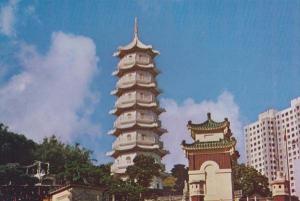 Tiger Gardens Pagoda Seven Storey Storeyed Asian Hong Kong Photo Postcard