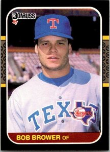 1987 Donruss Baseball Bob Brower Texas Rangers sk20325