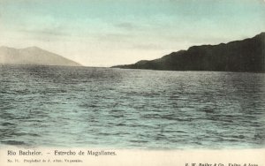 chile, Estrecho de MAGALLANES, Rio Bachelor (1910s) J. Allan No. 71 Postcard