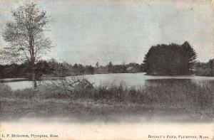 Plympton Massachusetts Bonneys Pond Waterfront Antique Postcard K61180