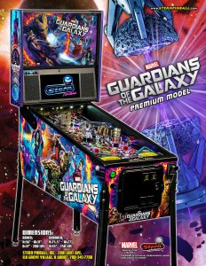 Guardians of the Galaxy Pinball FLYER Marvel Premium Original Art Print