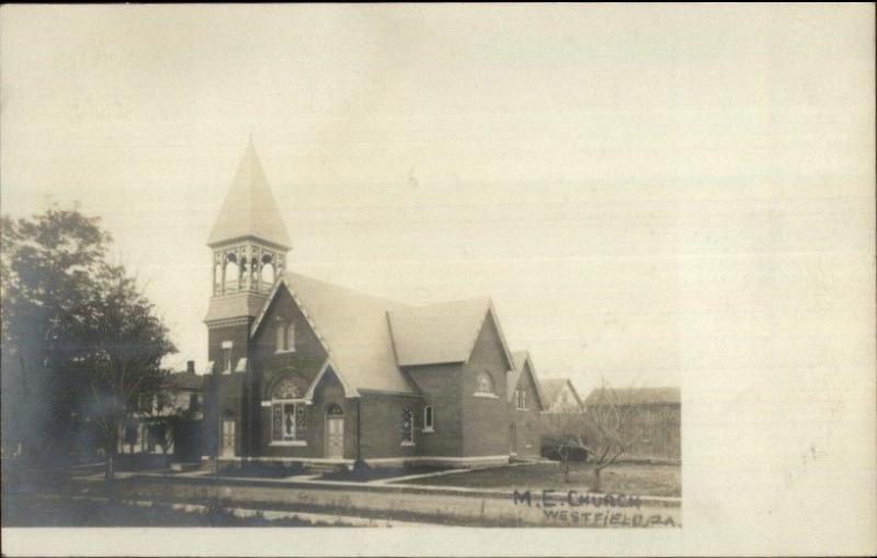 Westfield PA ME Church c1905 Real Photo Postcard