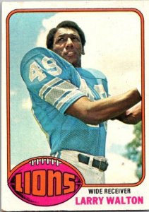 1976 Topps Football Card Larry Walton Detroit Lions sk4617